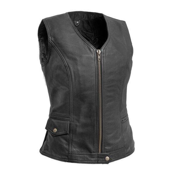 Lolita Women's Motorcycle Leather Vest