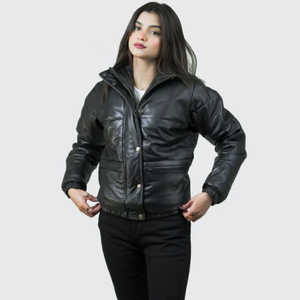 Womens Tall Black Leather Jacket