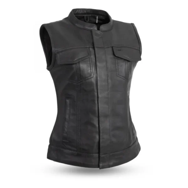 Women's Motorcycle Leather Vest