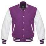 Purple And White Varsity Jacket Women