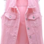 Denim Vest Pink