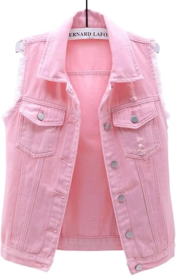 Denim Vest Pink