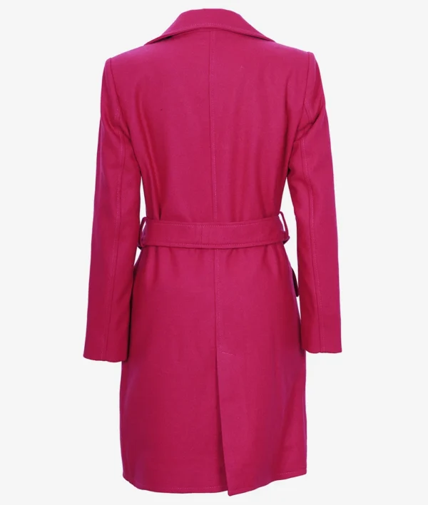 Kristi Women's Pink Wool Wrap Coat