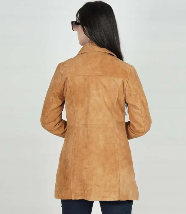 Women's Brown Suede Coat