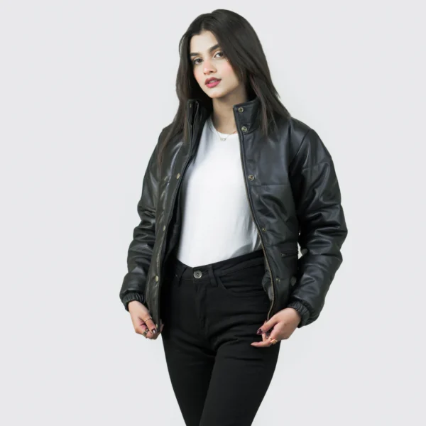 Womens Tall Black Leather Jacket