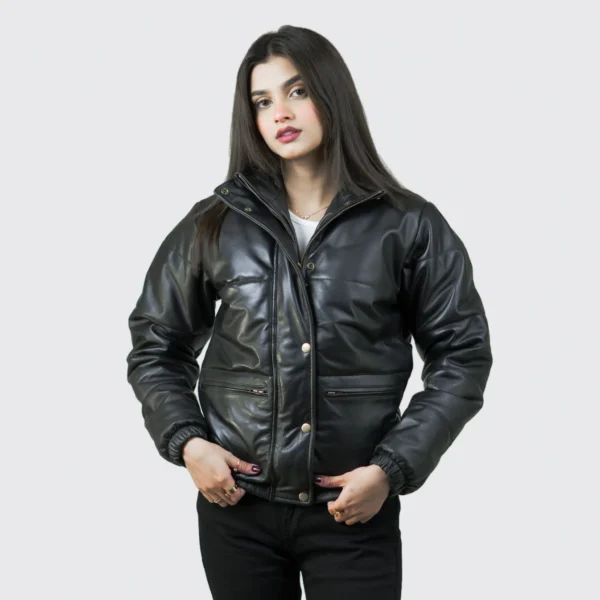 Womens Tall Black Leather Jacket