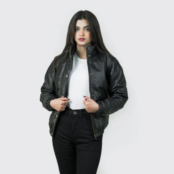 Womens Tall Black Leather Jacket