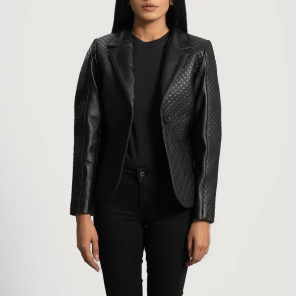Quilted Leather Blazer
