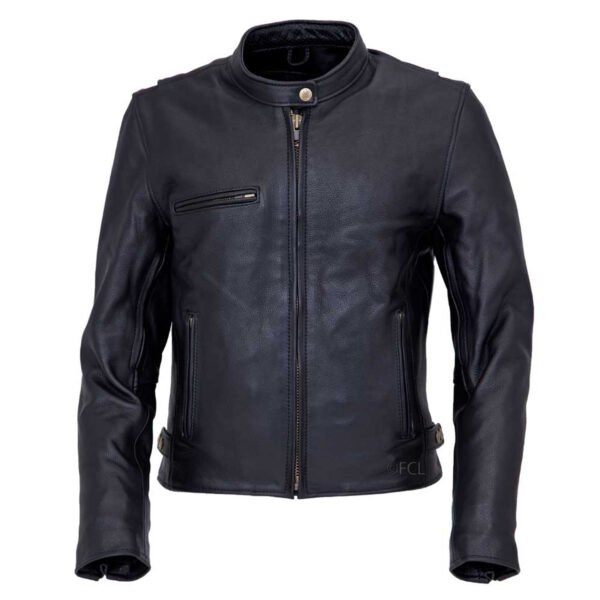 Women’s leather moto jacket