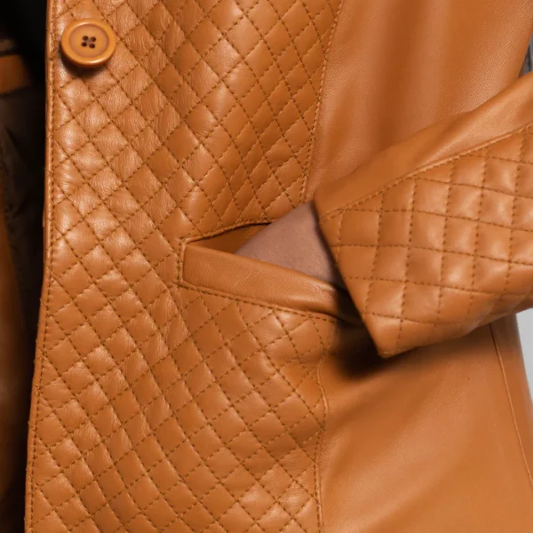 Women’s quilted leather jacket