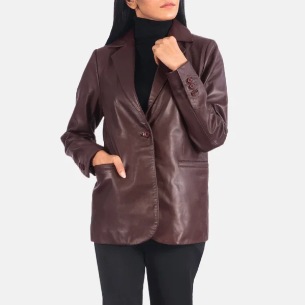 Women’s stylish leather outerwear