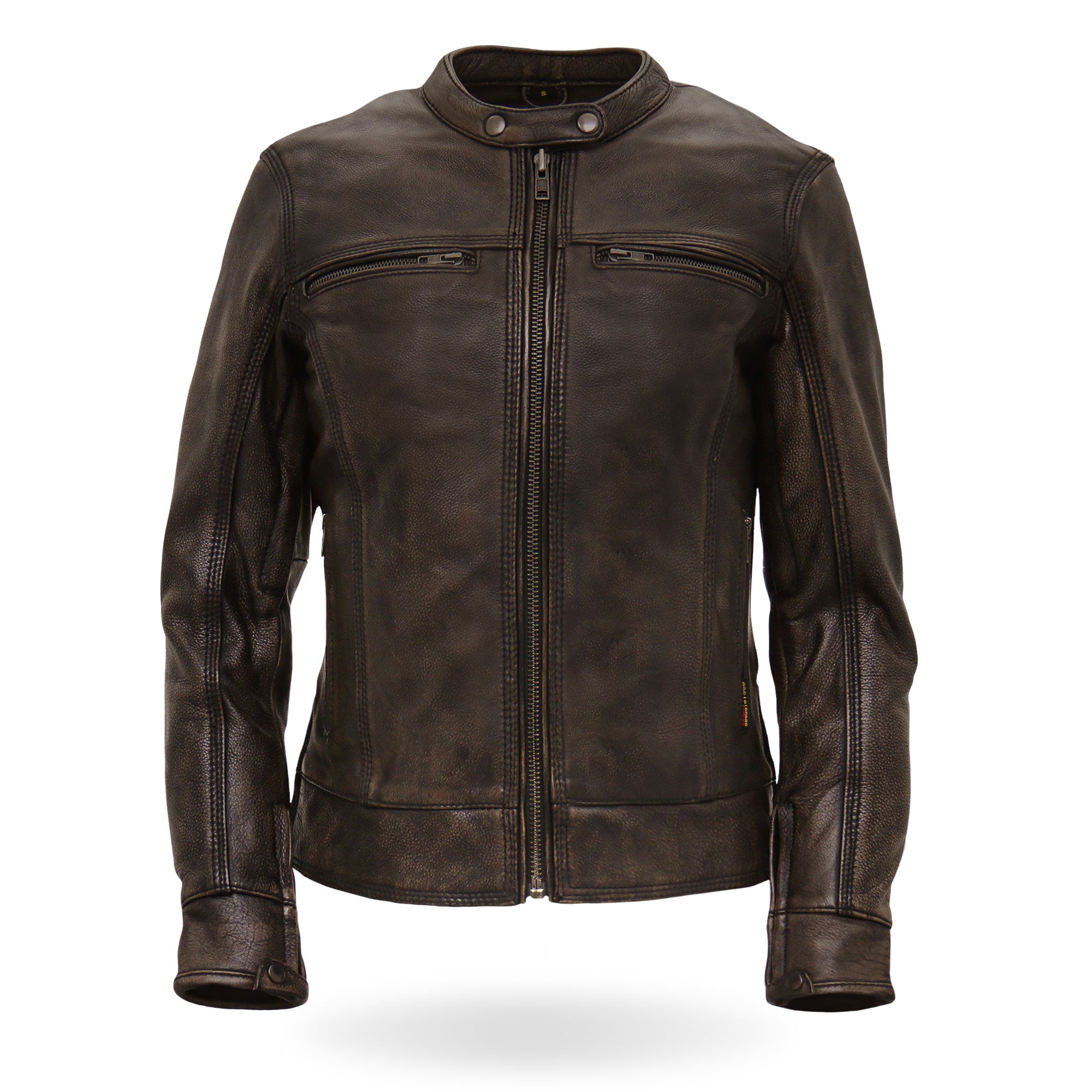 Womens vintage brown biker jacket