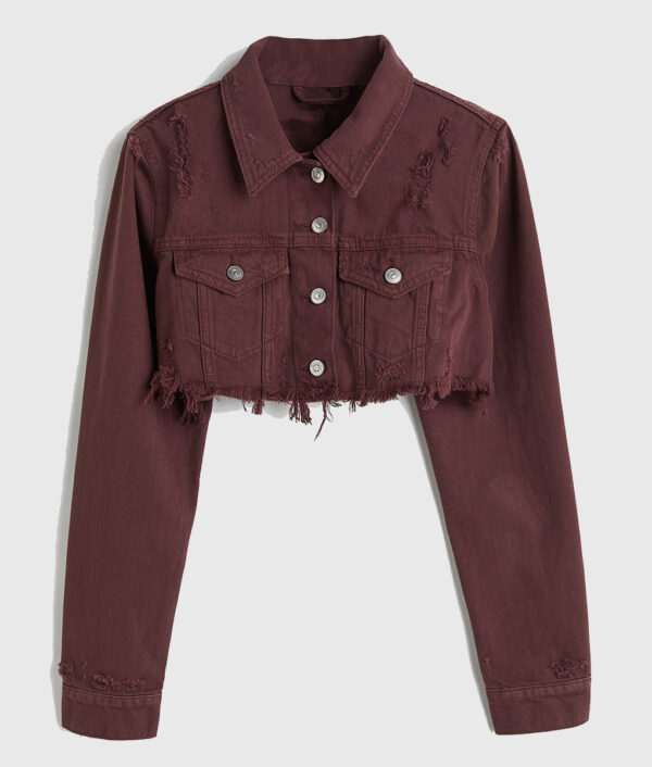Wild Eyed and Wicked Molly Kunz Cropped Denim Jacket