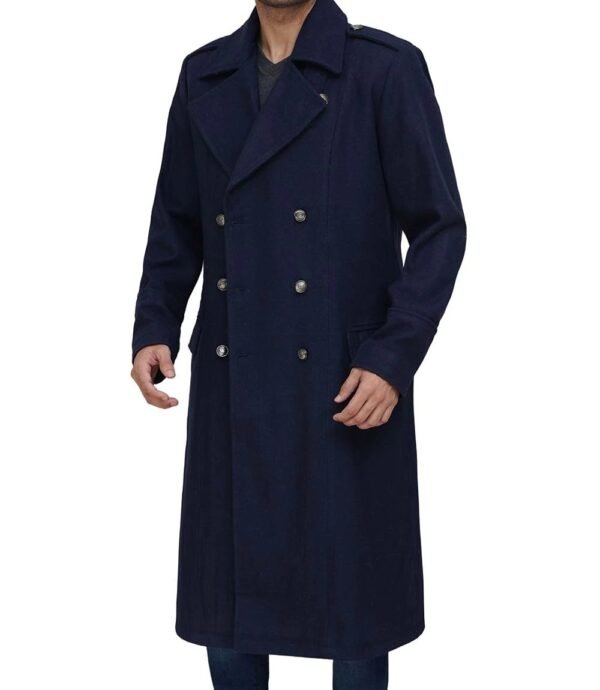 mens wool peacoat navy blue