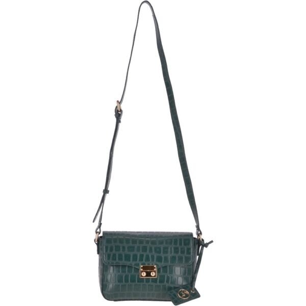 Womens Crocodile Print Cross Body Green Bag