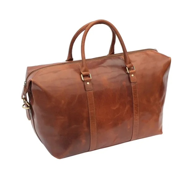 Austin buff leather duffel bag