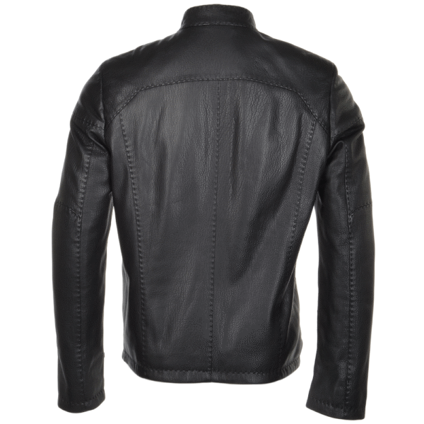 Black Full Grain Leather Jacket for Motorcycles