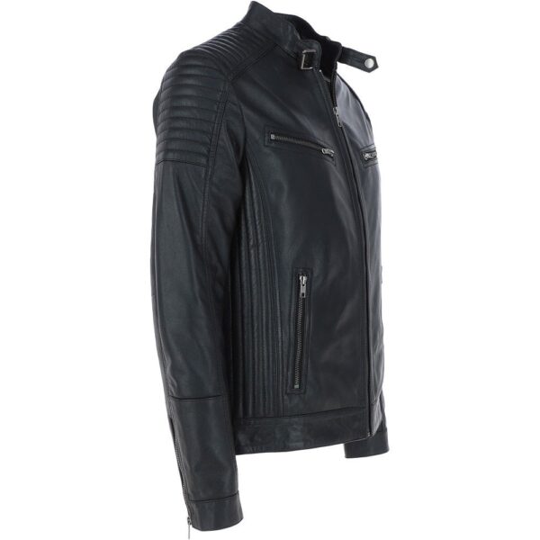 Black Leather Jacket for Men Biker Style