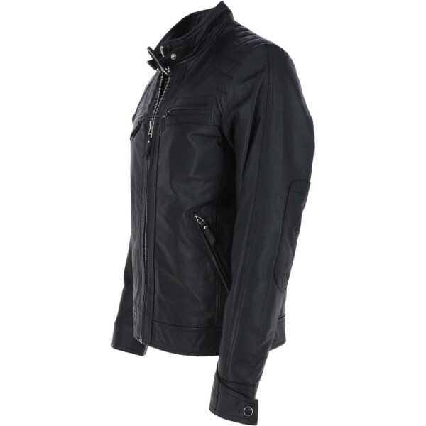 Black Leather Moto Jacket Luxurious Style