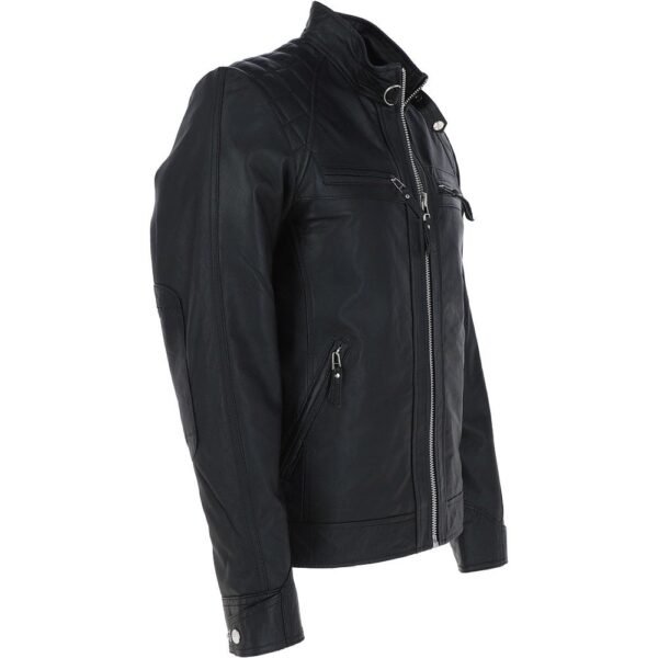 Black Luxurious Leather Moto Jacket