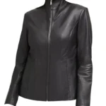 Womens Classic Motorcycle Black Jacket