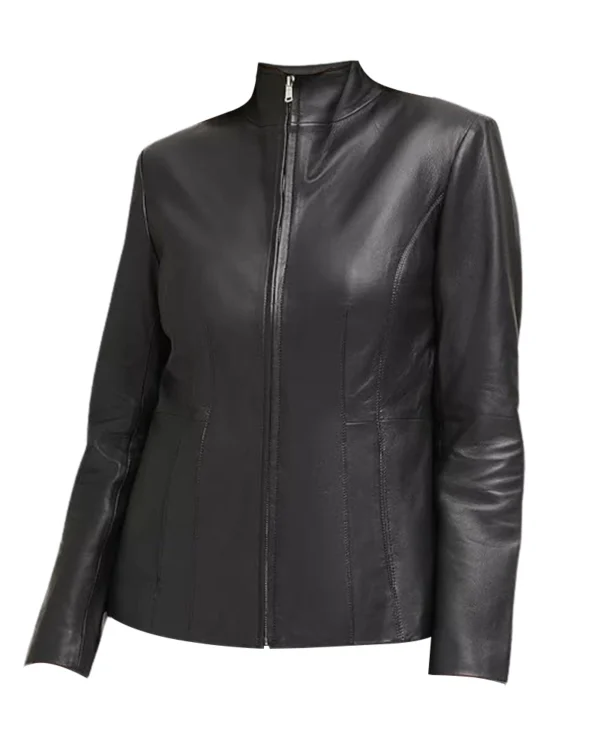 Womens Classic Motorcycle Black Jacket