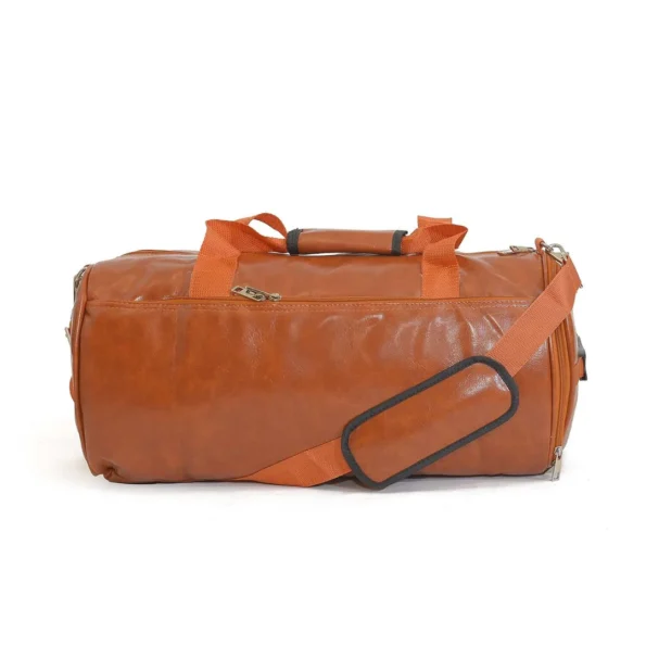 Premium Brown Leather Duffel Bag