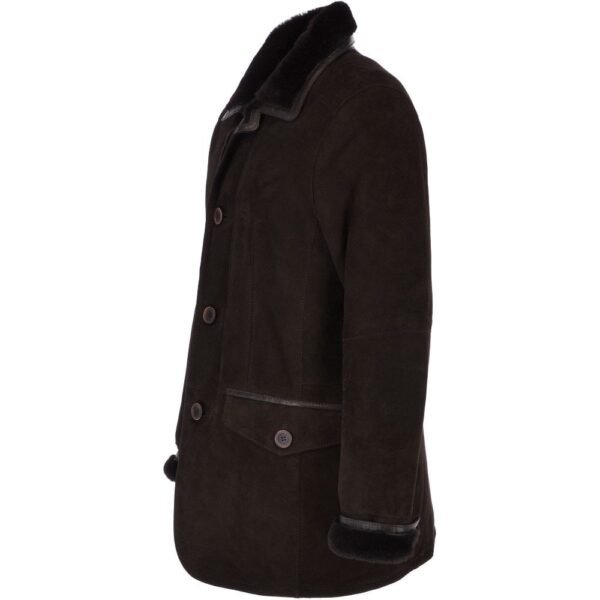 Brown shearling coat menswear