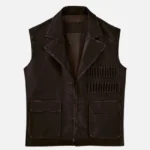 Mens Choco Brown Leather Vest