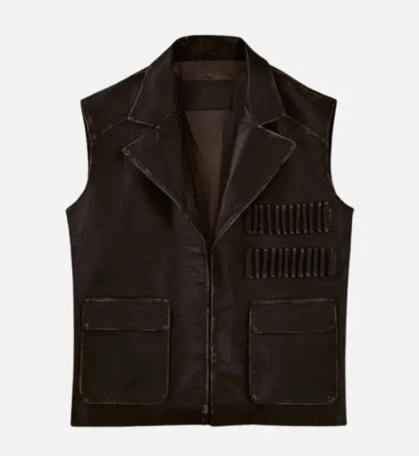 Mens Choco Brown Leather Vest