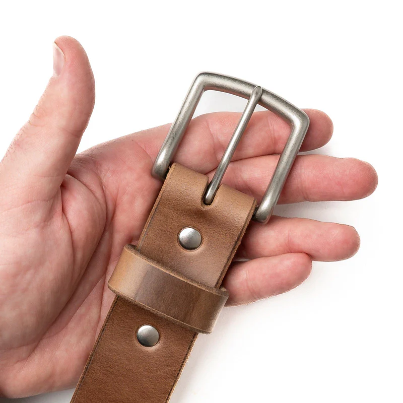 Leather Belt for Men – Natural Finish