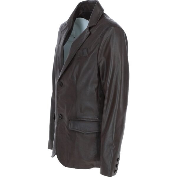 Classic mens leather sport coat