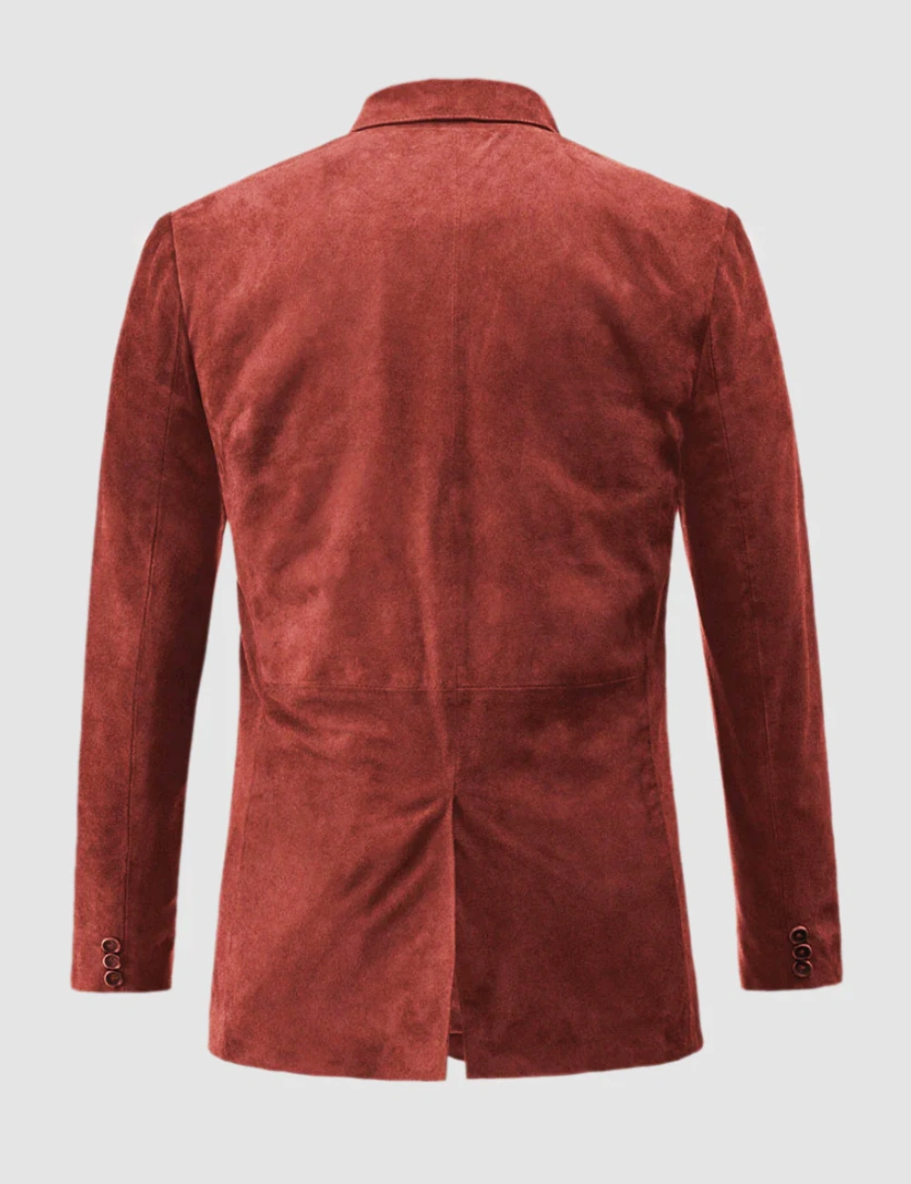 Red Suede Leather Blazer For Men