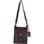 Small Leather Vintage Travel Shoulder Bag Brandy G24