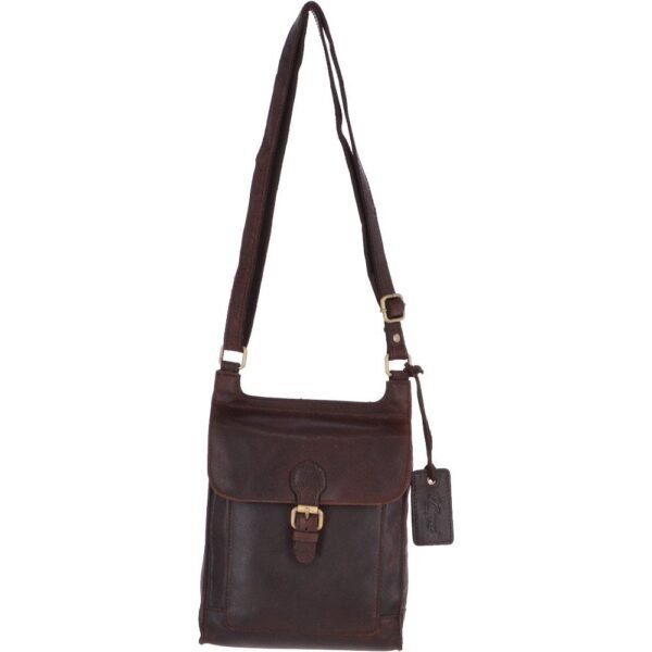 Small Leather Vintage Travel Shoulder Bag Brandy G24