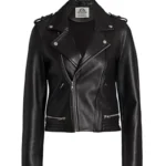 Leather Black Moto Biker Jacket