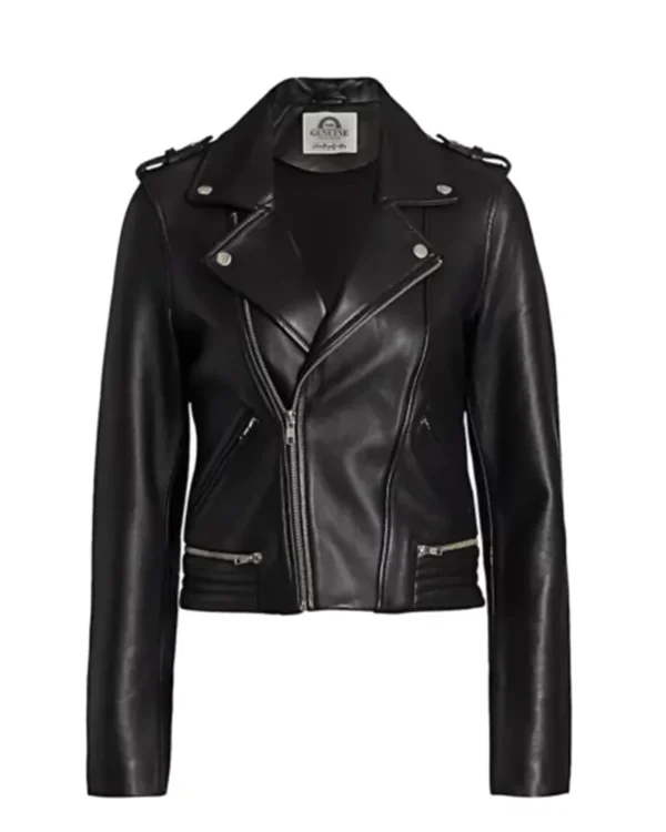 Leather Black Moto Biker Jacket