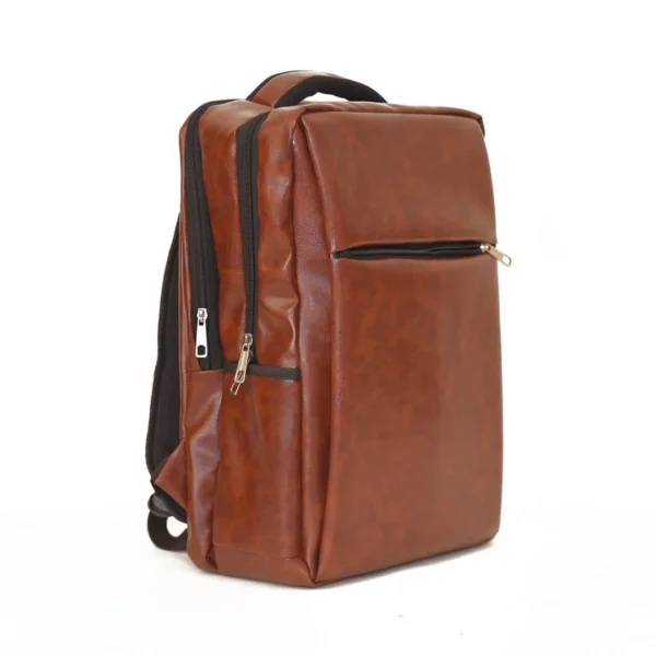 Leather Backpack in Choco Brown
