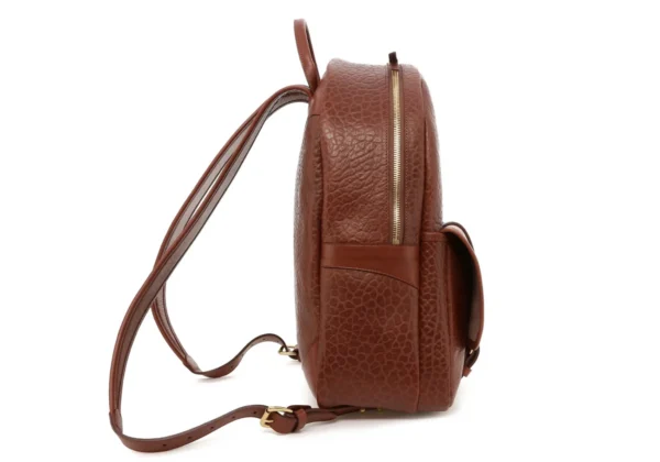 Durable grain leather daypack