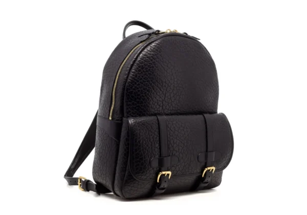 Durable zipper leather backpack