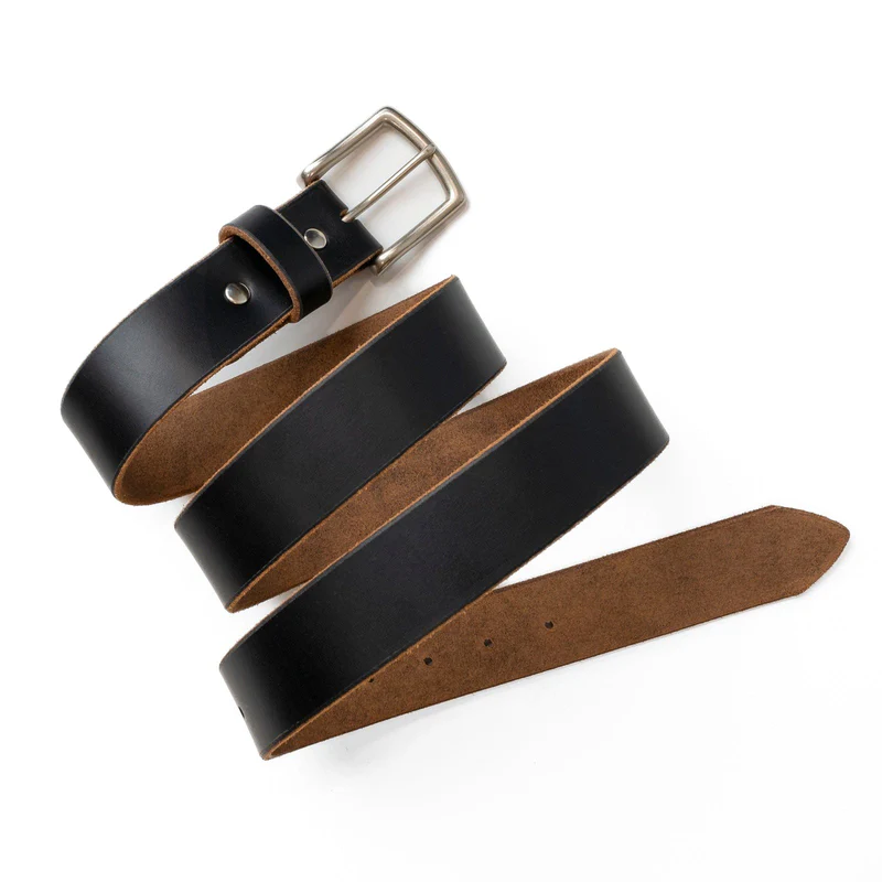 Mens Black Leather Belt