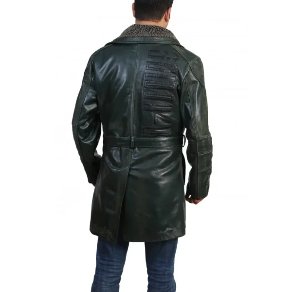 Fashionable men’s leather coat