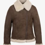 Sheepskin Rich Mahogany Jacket For Women
