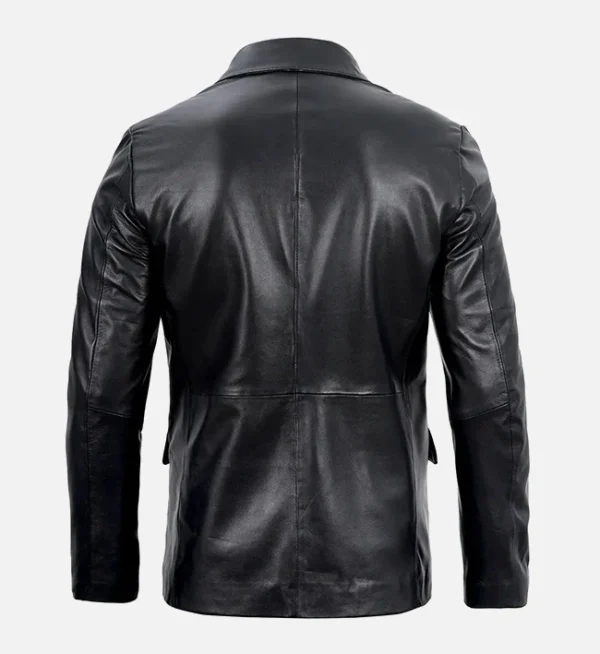 Formal leather blazer men