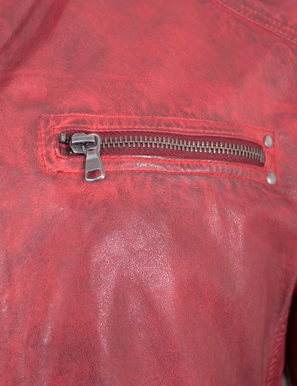Full zip leather jacket
