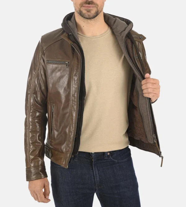 Genuine buffalo leather jacket men