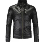 Womens Leather Motorcycle Jacket Black