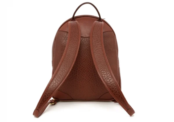 Hampton leather backpack with zipper