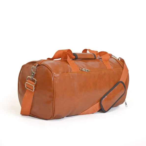 Premium Brown Leather Duffel Bag
