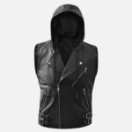 Pathfinder Black Biker Leather Vest